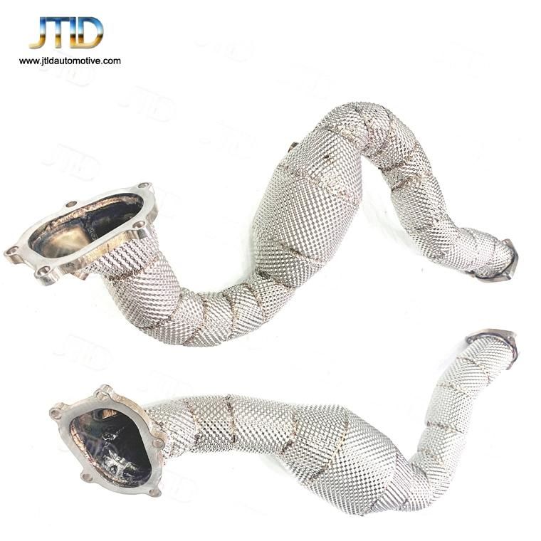 High Flow Cat Heatshield Exhaust Downpipe for Audi RS6