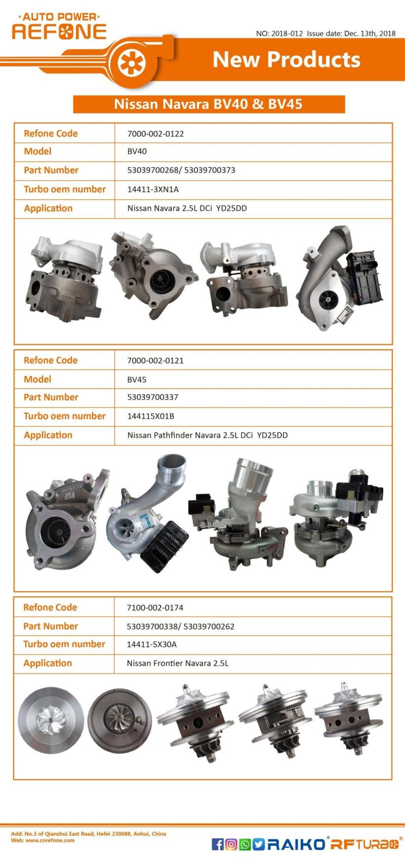 Ht12-19b 14411-9s000 047-282 Turbocharger for Nissan with Zd30 Efi Engine