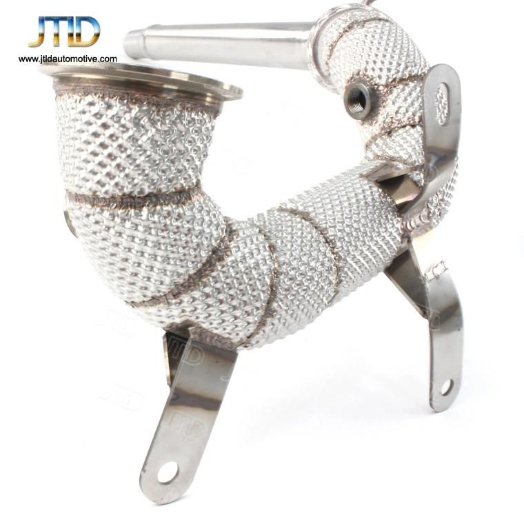304 Stainless Steel High Performance Exhaust Downpipe with Heat Shield for Audi A3 1.4