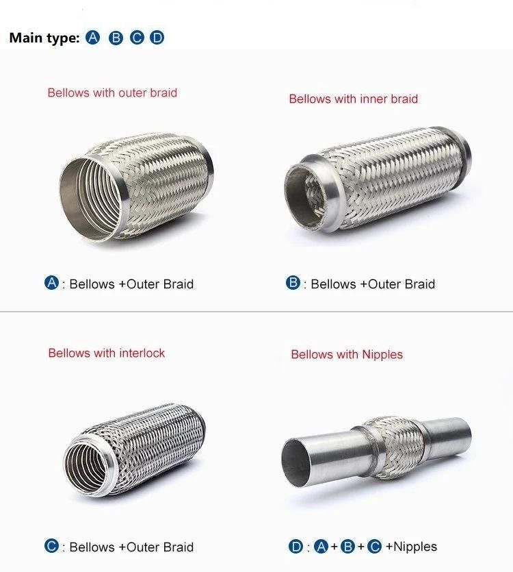 Flex Exhaust Pipe Coupling Exhaust Flexible Hose, Bellows, Metal Bellows