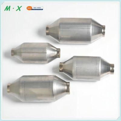High Quality Universal Round Catalytic Converter with Body Diameter 4.5 Inch with Nipple Exhaust Pipe
