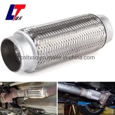Quality Stainless Steel Double Braid Motorcycle Muffler Silencer Exhaust Flex Pipe