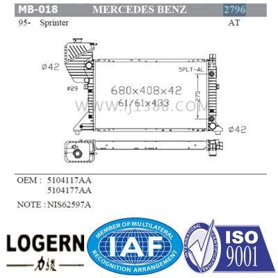 Engine Parts Aluminum Radiator for Benz Sprinter&prime;95-00 at Dpi: 2796