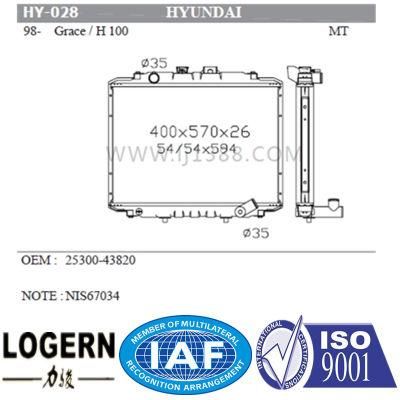 Cooling System Radiator for Hyundai Grace/H 100&prime;98- Mt 25310-43820