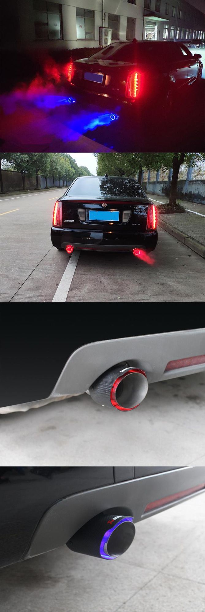 Best Selling SS304 Stainless Steel LED Lights Effect Exhaust Tips