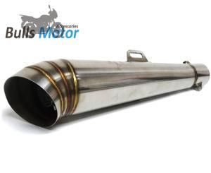 Gp Stainless Steel Motorcycle Exhaust Muffler Vent Pipe Slip on Scooter Street Dirt Bike