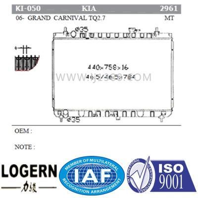 Cooling Aluminum Auto Radiator for KIA Grand Carnival&prime;06- Mt Dpi: 2961