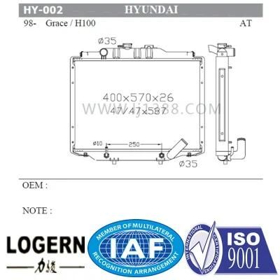 Cooling System Radiator for Hyundai Grace/H100&prime;98- at