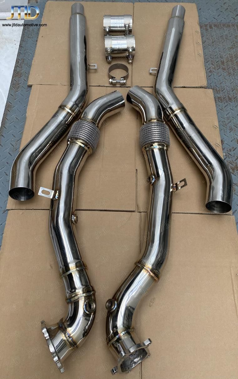 Turbo Downpipe Catless Exhaust Downpipe for Audi S6 RS6 S7 RS7 C7 A8 S8 V8 4.0 Tfsi 2012+ Exhaust Downpipe