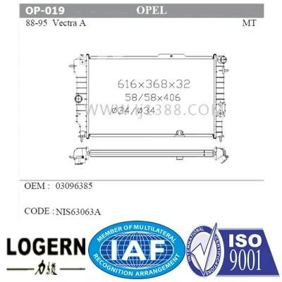 Auto Radiator for Opel Vectra A&prime;88-95/Calibra&prime;90 Mt OEM: 03096385