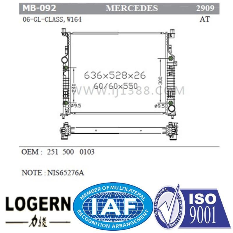 MB-092 Auto Radiator for Benz Gl-Class W164′06 at Dpi: 2909