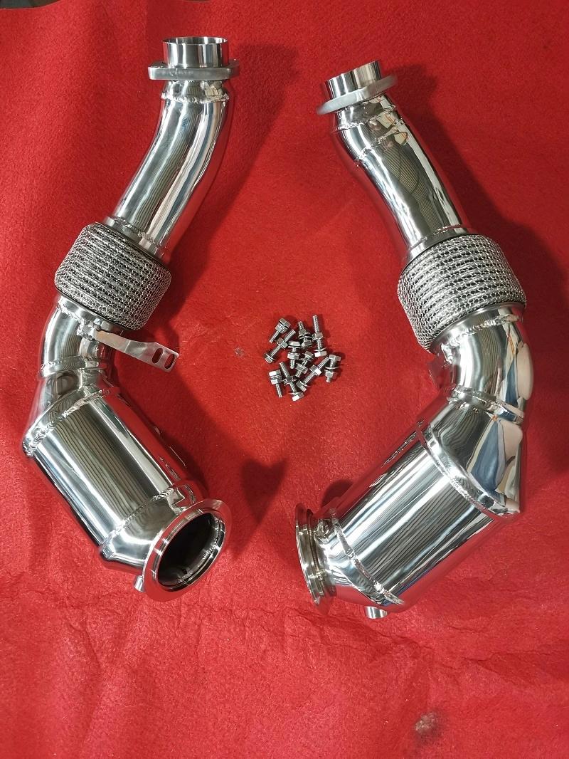 Stainless Steel Catless Downpipes for V8 N63 S63 08-17 BMW 550I Xi 650I 750li Xi X5 X6 X5m X6m