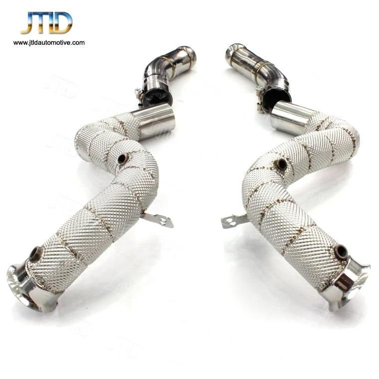 Heatshielded Customized Logo Exhaust Downpipe for Benz Amg W205 C63