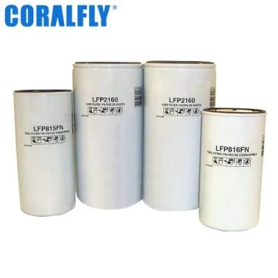 Coralfly Diesel Engine Oil Filter Luber-Finer Lk161d Detroit Diesel Filter Kit 23530573 23530407 23530408 LFP815fn LFP2160 LFP816fn