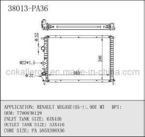 Auto Radiator for Renault 38013