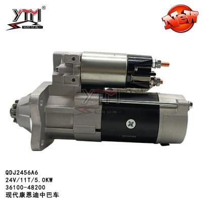 Ytm Starter Motor Qdj2456A6 - 24V/11t/5.0kw for Hyundai 36100-48200