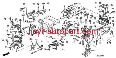 Car/Auto Spare Parts Rubber Rr. Engine Mounts
