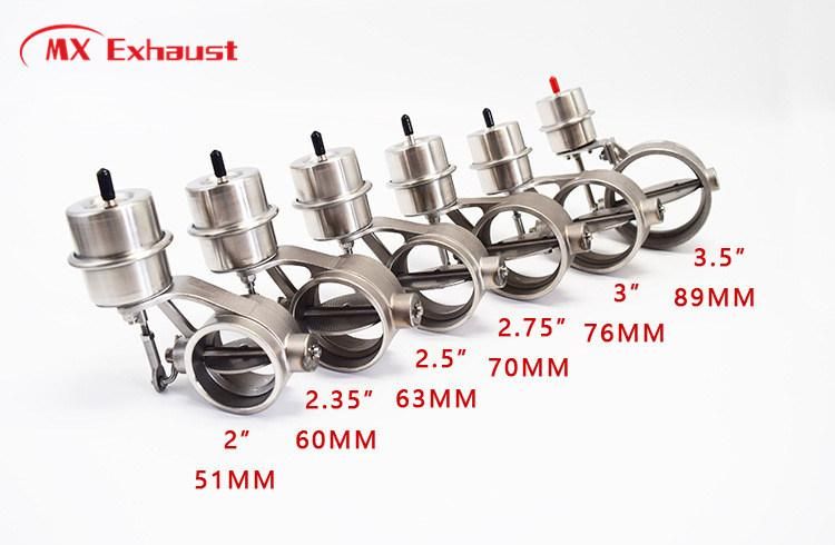 Hot Sales Stainless Steel Normally Open Exhaust Muffler Valve Universal Exhaust Vacuum Valve 2"/2.5"/3"