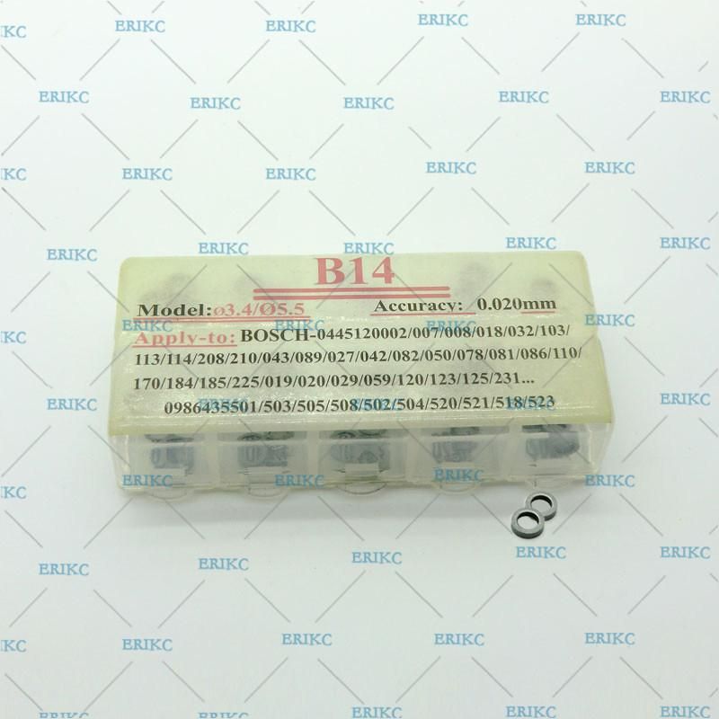 Erikc B14 Injector Adjusting Shim Kit Bosch Common Rail Shims Injector Repair Shims Size: 1.20mm--1.38mm for Boch 0445110#, 0445120#