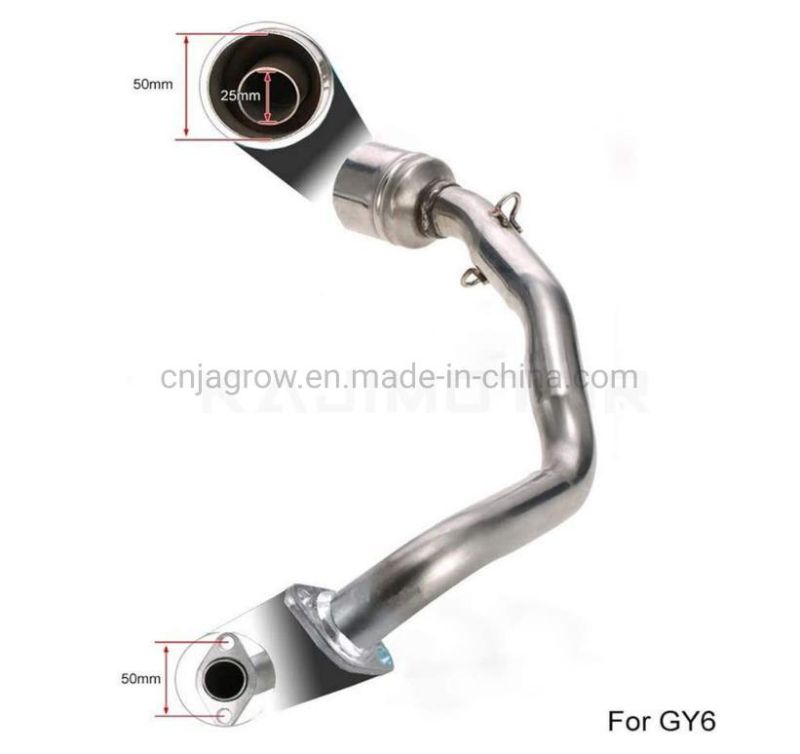 Stainless Exhaust Muffler System Header Pipe Link Tube for YAMAHA Gy6 125cc 150cc