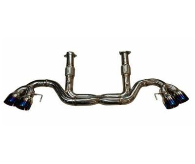 for Chevrolet Corvette C8 6.2L 2020-up 304 Stainless Steel X-Pipe Exhaust Blue