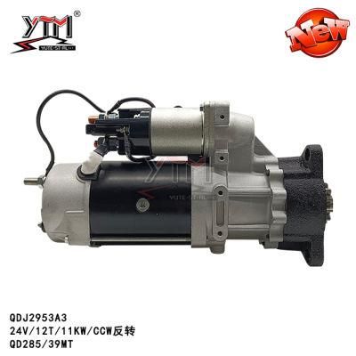 Ytm Starter Motor Qdj2953A3 - 24V/12t/11kv/Cw for Qd285/39mt