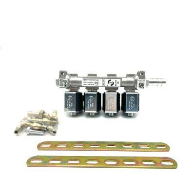 Sequential LPG Motorcycle Parts Lr 2/3 Ohm CNG Injector Rail Kit for Other Auto Oil/Gas Conversion Engine Rail Parts Kit