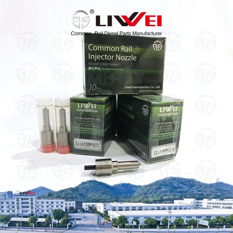 Liwei Brand Nozzle Dlla 152p 1072 Dlla 152p1072 for Common Rail Diesel Injector 095000-543# / 610# / 83408-98106693-2