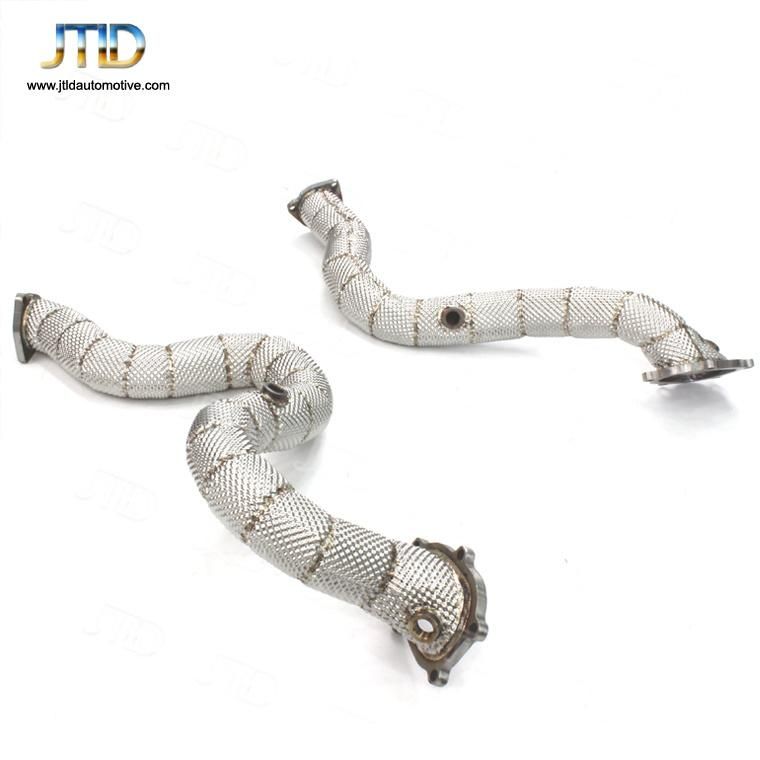 304 Ss Factory Price Heatshield Exhaust Downpipe for Audi RS6