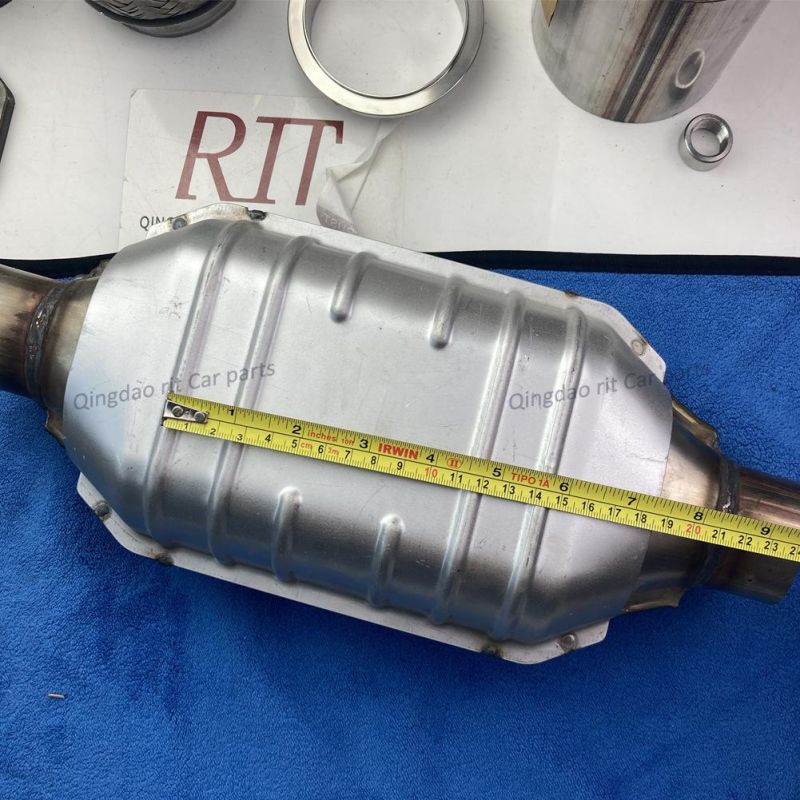 High Flow Oval Catalytic Converter 2.5in Ss409 Heat Shield