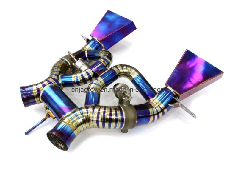 Full Titanium Exhaust System for Mclaren 650s MP4-12c with Burn Blue