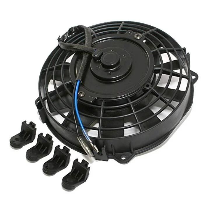 Assault Racing Products 4500802 8 Black Electric Radiator Cooling Fan ATV UTV W Mounting Kit