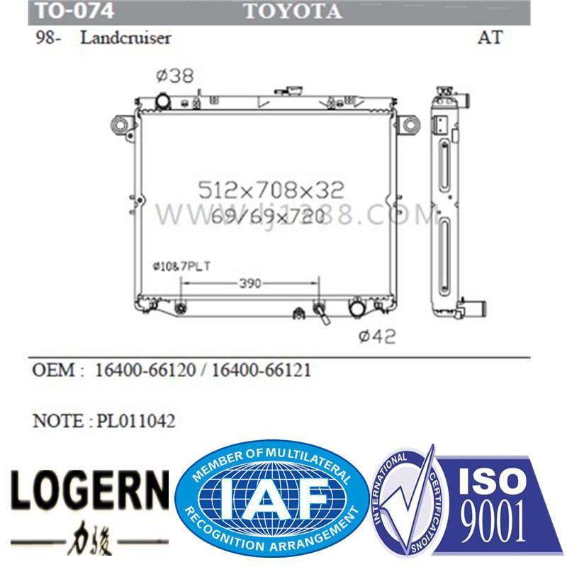Auto Radiator for Toyota 98- Landcruiser at