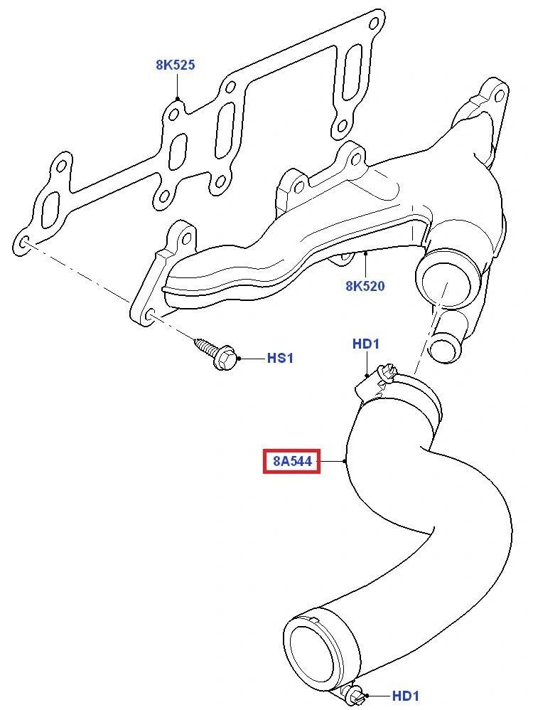 1373224 Genuine Auto Parts Water Pump Hose Pipe for Ford Transit V348 6c1q 8K512 A1b