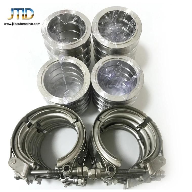 Auto Exhaust Clamp with Flange Stainless Steel V Band Clamp