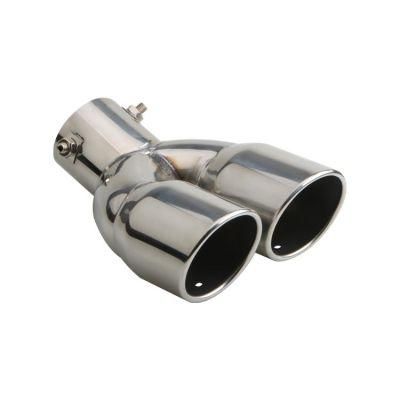 Universal Silver Stainless Steel Pipe Chrome Tail Muffler Exhaust Tip