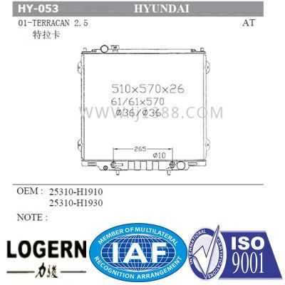 Vehicle Parts Radiator for Hyundai Terracan&prime;01- at 25310-H1910