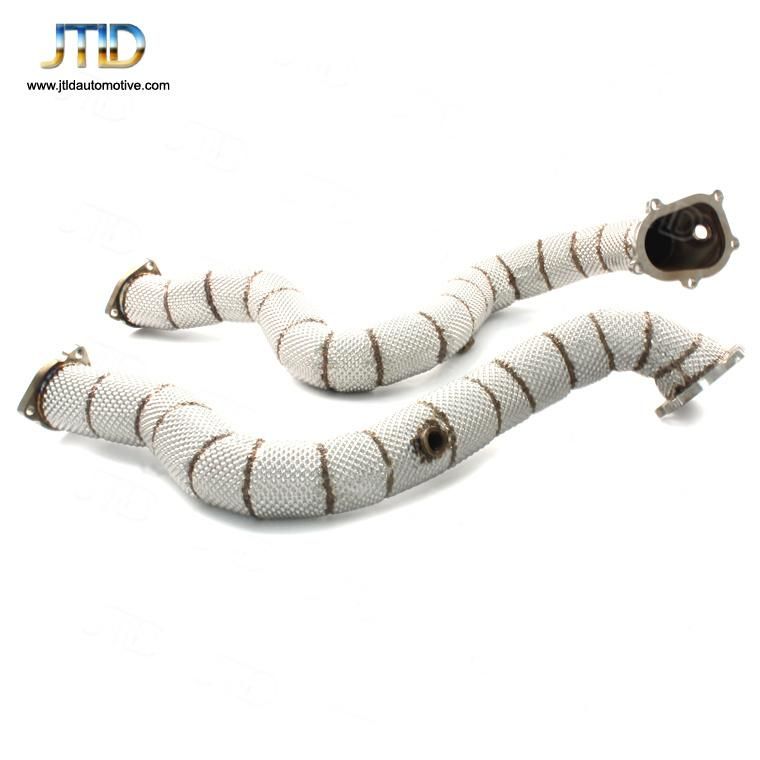 304 Ss Factory Price Heatshield Exhaust Downpipe for Audi RS6