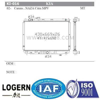 Auto Radiator for KIA 02- Carens/Naza Citra MPV Mt