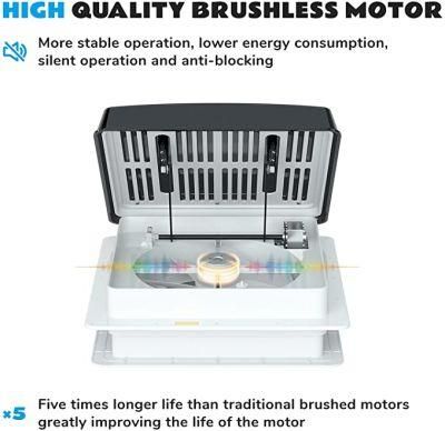 14inch OEM Roof Vent Accessories for Recreational Travel Vehicle Camping Car, Caravan Side Vent with Brushless Motor