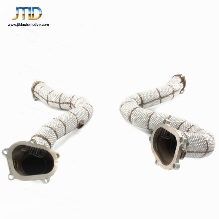 304 Ss Factory Price Heatshield Exhaust Downpipe for Audi RS6