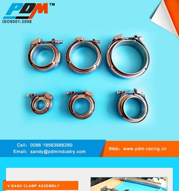 4.0 Inch Quick Release V-Band Clamp with Male Female Flange