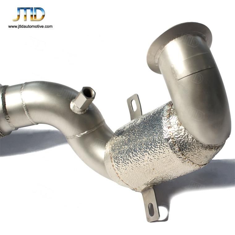 High Quality Customized Exhaust Downpipe with Cat Heatshield for VW 7.5 Gti