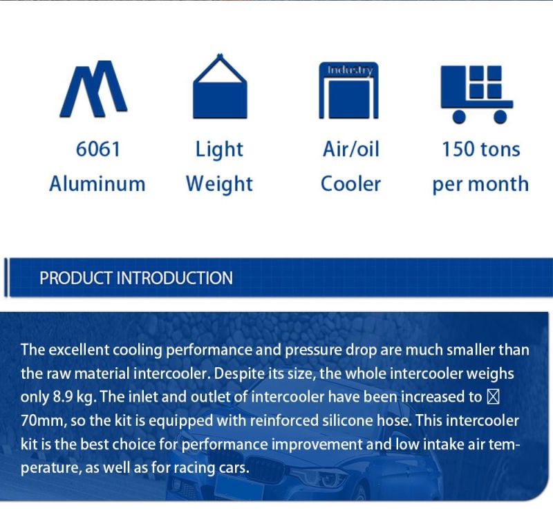 Intercooler Auto Cooling Systems Manufacturers for A3 S3 VW Golf 7 Gti R Mk7 1.8t 2.46t