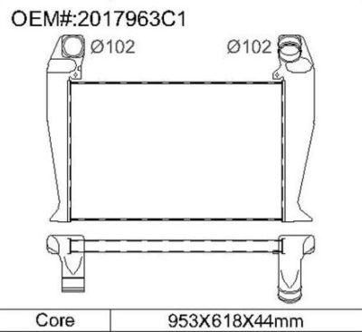 High Quality Competitive Price Truck Intercooler for International/Navistar 9370 to 9600 Series