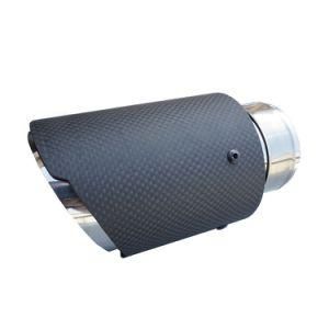 Gloss Black Forged Carbon Fibre Akrapovic Exhaust Tip 3.5&rdquor; Universal Tailpipe