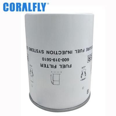 Coralfly Excavator Diesel Engine Fuel Filter Fuel Water Separator 600-319-5610 6003195610 for Komatsu