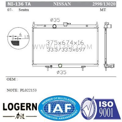 New Arrival Radiator for Nissan Sentra&prime;07-10 Mt Dpi: 2998/13020