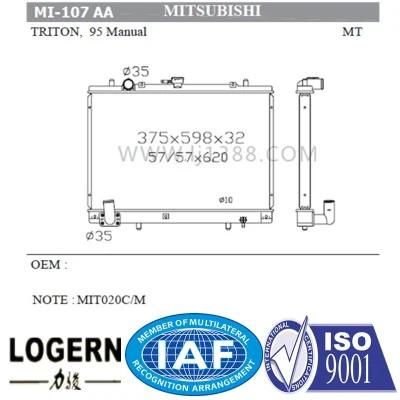 Full Aluminum Radiator for Mitsubishi L200 (Triton) &prime;95- Mt