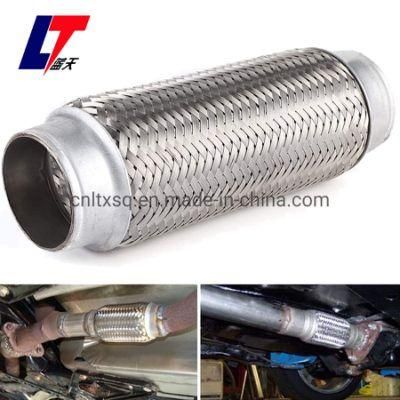 2&quot;X10&quot; Flexible Braided Pipe Car Exhaust Muffler Tail Pipe